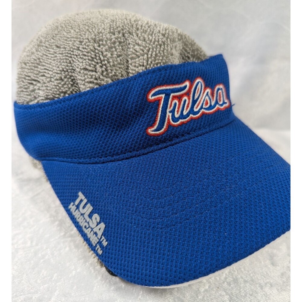 Adidas Tulsa Golden Hurricane Blue Adjustable Visor Hat NCAA One Size